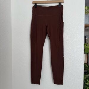 lululemon athletica Deep Brown High-Rise Leggings with Side Pockets